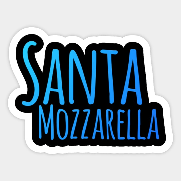 Luca - Santa Mozzarella Sticker by TSHIRT PLACE